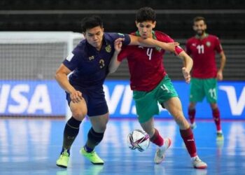 المنتخب الوطني المغربي لكرة القدم داخل القاعة يتعادل مع نظيره التايلاندي في كأس العالم لكرة 1-1