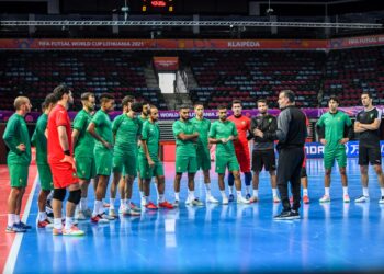 المنتخب الوطني لكرة القدم داخل القاعة يُجري آخر حصة تدريبية قبل لقاء البرتغال في كأس العالم