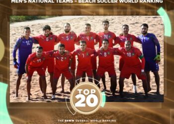 المنتخب الوطني المغربي لكرة القدم الشاطئية ضمن أفضل عشرين منتخب في العالم بحسب BSWW