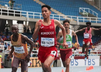 العداء المغربي صلاح الدين بن يزيد يحرز الميدالية البرونزية لسباق 3000 م موانع