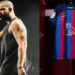 شعار المغني دريك على قميص برشلونة خلال لقاء “الكلاسيكو”