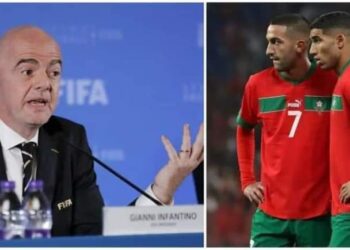 حكيمي يصب جام غضبه على إنفانتينو داخل ممر غرف الملابس