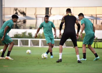 المنتخب الاولمبي يخوض آخر حصة تدريبية قبل مواجهة الكونغو