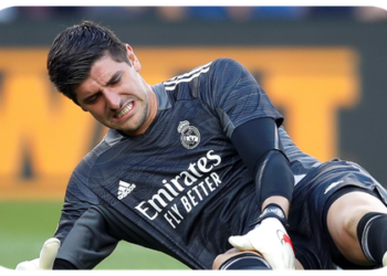 صدمة في ريال مدريد.. إصابة كورتوا بالرباط الصليبي