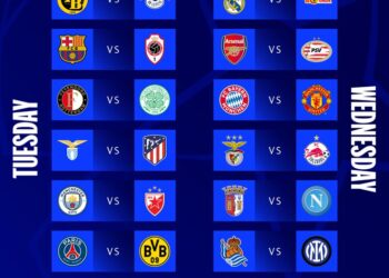 8 مباريات في افتتاح دوري أبطال أوروبا