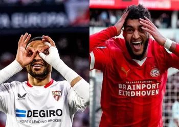 النصيري والصيباري يتألقان في قمة إشبيلية وإيندهوفن