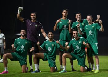 المنتخب المغربي يخوض أول حصة تدريبية استعدادا لمواجهة جنوب أفريقيا