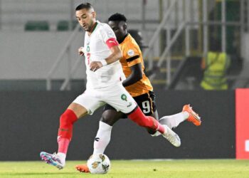 المنتخب المغربي ينهي الشوط الأول متقدما بهدف نظيف على زامبيا