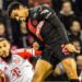 رفاق آمين عدلي لاعب بايرن ليفركوزن يهزمون رفاق الدولي المغربي نصير مزراوي لاعب بايرن ميونخ