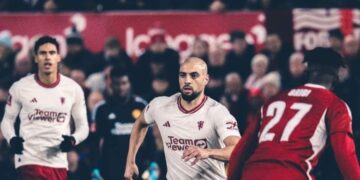 سفيان أمرابط يساهم في فوز مانشستر يونايتد على  بنوتينغهام فورست في كأس الإتحاد الإنجليزي