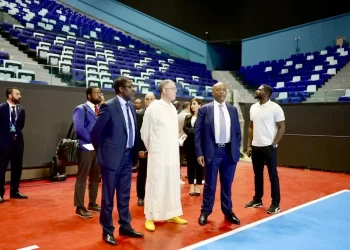 لقجع يستقبل موتسيبي في الرباط لحضور حفل إفتتاح كأس إفريقيا لكرة القدم داخل القاعة