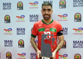 الكاف تختار المغربي سفيان المسرار احسن لاعب في لقاء المنتخب الوطني لكرة القدم داخل القاعة أمام ليبيا