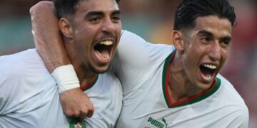 شادي رياض يسجل أول أهدافه الدولية في مباراة المغرب والكونغو برازافيل