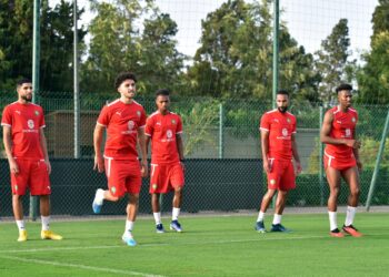المنتخب الأولمبي يجري آخر حصة تدريبية قبل التوجه إلى فرنسا