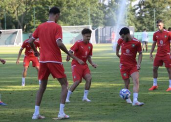 المنتخب الأولمبي يكثف من استعداداته لدورة الألعاب الأولمبية ويجري مباراة تدريبية
