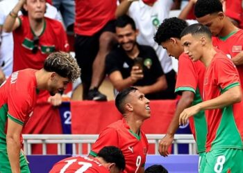 المنتخب المغربي يتقدم على العراق بثلاثية نظيفة