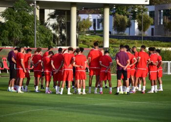 المنتخب المغربي يواصل التحضيرات تحسبا للقاء الغابون