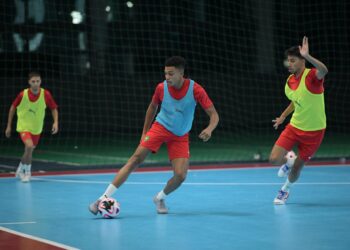 المنتخب الوطني لكرة القدم داخل القاعة يجري آخر حصة تدريبية قبل لقاء طاجيكستان