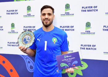 المغربي كريم أنبيا احسن لاعب في لقاء المنتخب المغربي للفوتسال امام طاجيكستان