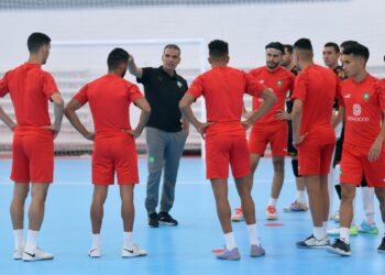 المنتخب المغربي لـ”الفوتسال يخوض أول حصة تدريبية تأهبا لمواجهة البرازيل