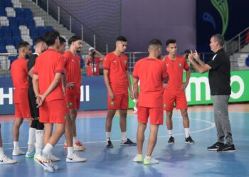 المنتخب الوطني لكرة القدم داخل القاعة يخوض آخر حصة تدريبية قبل لقاء البرازيل