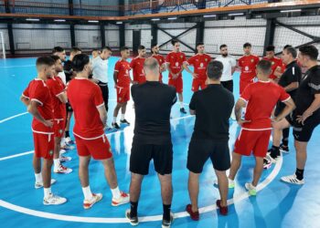 المنتخب الوطني لكرة القدم داخل القاعة يجري ثاني حصة تدريبية بأوزبكستان