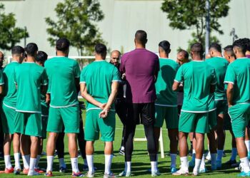 المنتخب المغربي يخوص حصة تدريبية صباحية استعدادا لمواجهة إفريقيا الوسطى
