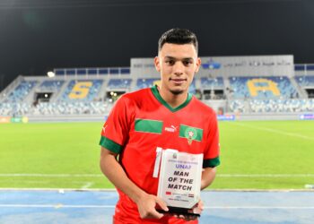 معاد الضحاك أحسن لاعب في لقاء المنتخب الوطني لأقل من 20 سنة أمام مصر