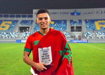 المغربي معاذ الضحاك احسن لاعب في لقاء المنتخب الوطني لاقل من 20 سنة امام ليبيا