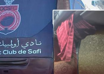 حافلة أولمبيك آسفي تتعرض للرشق بالحجارة بعد مواجهة نهضة بركان