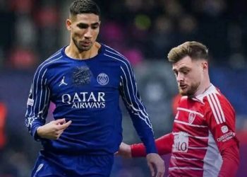 حكيمي يساهم في فوز باريس سان جيرمان على بريست بدوري الأبطال