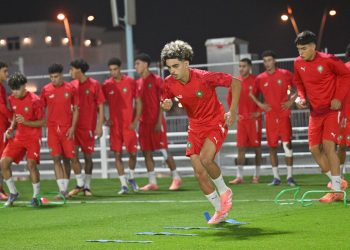 المنتخب الوطني لاقل من 17 سنة يجري آخر حصة تدريبية قبل لقاء مالي