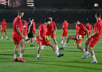 المنتخب الوطني الرديف يختتم تحضيراته للقاء سوريا