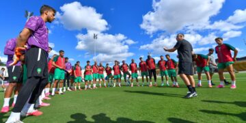 المنتخب المغربي ينهي تحضيراته لمواجهة هايتي بحضور لقجع