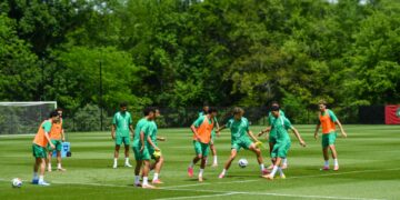 المنتخب الوطني يواصل تحضيراته بالولايات المتحدة الأمريكية