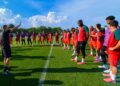 المنتخب الوطني يجري آخر حصة تدريبية قبل لقاء البرازيل