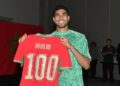 حكيمي بعد مباراته الدولية الـ100: حلم تحقق.. وهدفي التتويج بالألقاب مع المغرب
