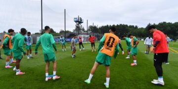 المنتخب الوطني يخوض اول حصة تدريبية في بوسطن