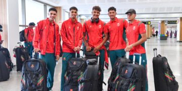 بعثة المنتخب المغربي لاقل من 20 سنة تتوجه الى ايطاليا للمشاركة في العاب البحر المتوسط