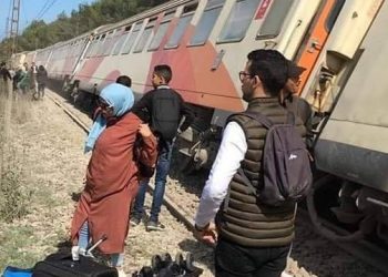 قطار ينحرف عن سكته بالدار البيضاء