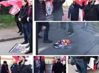 مرتزقة وانفصاليون يحرقون علم المغرب بباريس