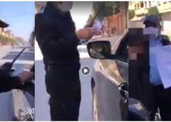 هذه حقيقة الفيديو الذي ظهر فيه شرطي بأكادير وأحد مستعملي الطريق