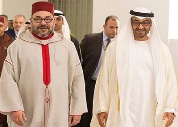 الشيخ   محمد بن زايد آل نهيان  يطمئن على صحة الملك محمد السادس