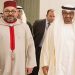الشيخ   محمد بن زايد آل نهيان  يطمئن على صحة الملك محمد السادس