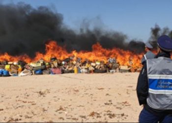 إتلاف كمية كبيرة من المخدرات والسجائر المهربة سبق أن حجزتها مصلحة الجمارك بأكادير