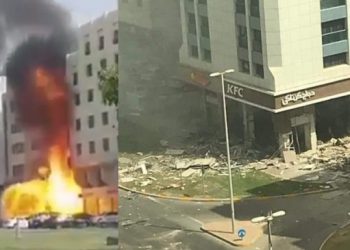 انفجار كبير بخط غاز بأحد المطاعم في أبو ظبي