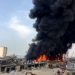 اندلاع حريق ضخم في مرفأ بيروت