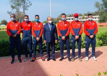 أحيزون يستقبل المنتخب الوطني المشارك في بطولة العالم لنصف الماراطون