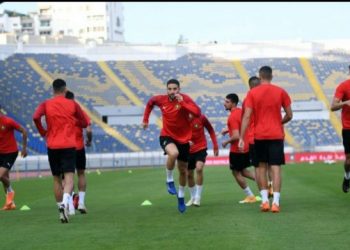 الحصة التدريبية الاخيرة للمنتخب الوطني قبل لقاء افريقيا الوسطى