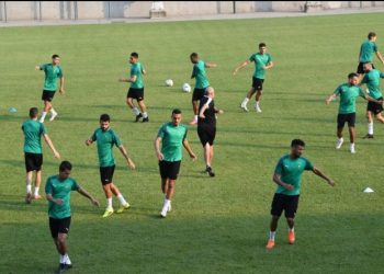 المنتخب الوطني للاعبين المحليين يُجري آخر حصة تدريبية قبل لقاء الطوغو